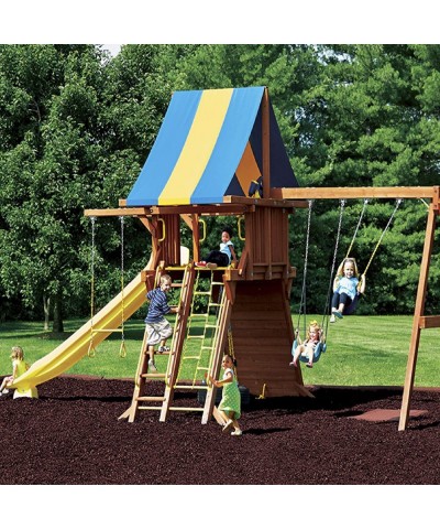 NuPlay Rubber Mulch Playground Flooring - Rubber Nugget Weed Barrier - Flooring for Swing Sets Play Areas Covers 1 Pack Earth...