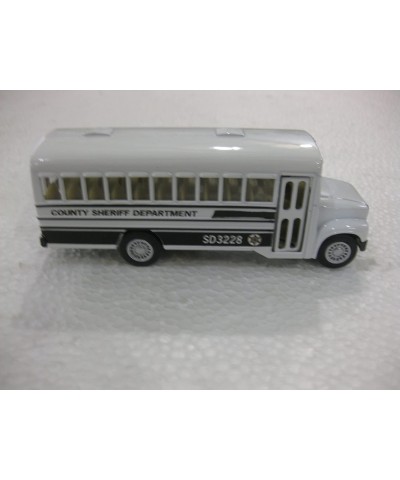 Diecast County Sheriff Department School Bus 5' Long 1.5' Wide 1.5 Tall Edition with Opening Door & Pull Back Action Manufact...