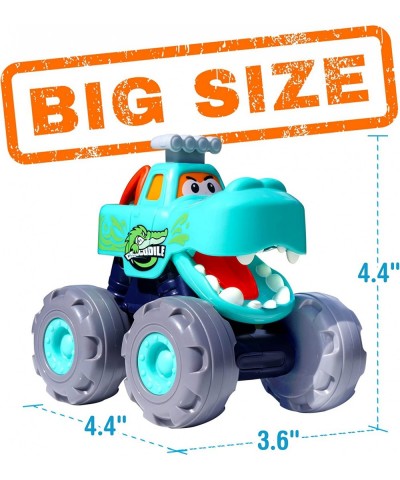 Toy Cars for 1 2 3 Year Old Boys Monster Truck Toys for Toddlers Age 1-3: Friction Powered Bull Pull Back Leopard Free Wheel ...