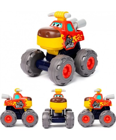 Toy Cars for 1 2 3 Year Old Boys Monster Truck Toys for Toddlers Age 1-3: Friction Powered Bull Pull Back Leopard Free Wheel ...