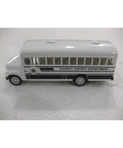 Diecast County Sheriff Department School Bus 5' Long 1.5' Wide 1.5 Tall Edition with Opening Door & Pull Back Action Manufact...