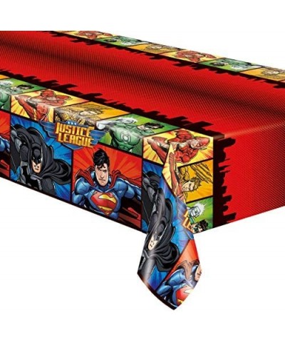 (2 Pack) Justice League Batman Superman Flash Aquaman Plastic Table Cover 54 x 84 Inches (Plus Party Planning Checklist by Mi...