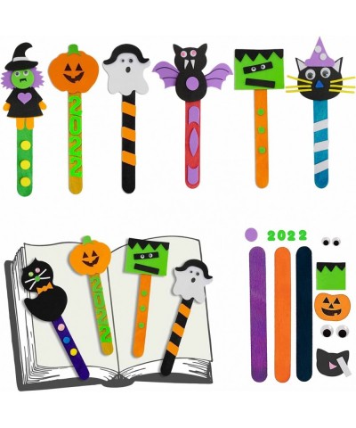 Halloween Bookmark Crafts for Kids (12 Pack) Bulk Fall Craft Kit Classroom Crafts Supplies Halloween Activities for Kids Ages...