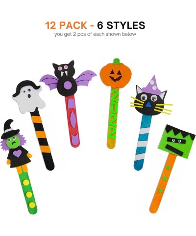 Halloween Bookmark Crafts for Kids (12 Pack) Bulk Fall Craft Kit Classroom Crafts Supplies Halloween Activities for Kids Ages...