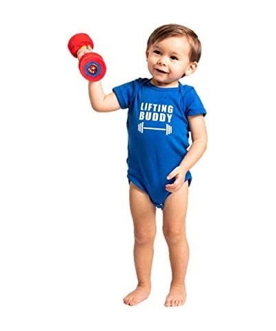 WOD Toys® Baby Dumbbell Plush Dumbell with Rattle & Sensory Sounds - Safe Durable Fitness Toy for Newborns Infants and Babies...