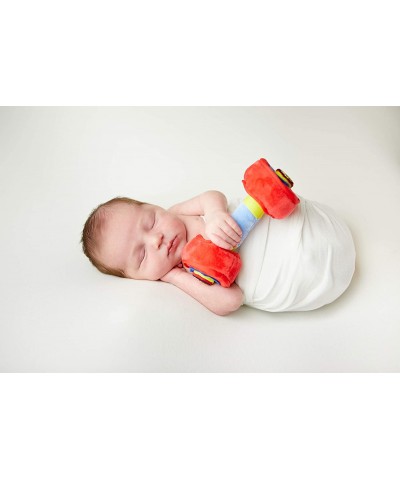 WOD Toys® Baby Dumbbell Plush Dumbell with Rattle & Sensory Sounds - Safe Durable Fitness Toy for Newborns Infants and Babies...