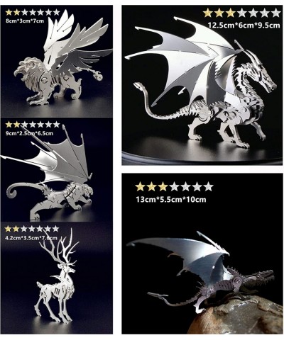 3D Metal Puzzle Set Stainless Steel Mechanical Models Ornaments DIY Assemble Detachable Animal Model Kit 3D Jigsaw Puzzles Ed...