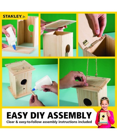 Stanley Jr DIY Bird House Kit for Kids and Adults - Easy Assembly Paint-A-Birdhouse Kit - Wooden Birdhouse Kit - Paint & Brus...