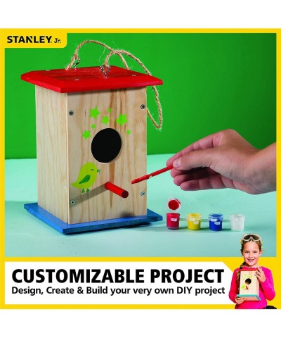 Stanley Jr DIY Bird House Kit for Kids and Adults - Easy Assembly Paint-A-Birdhouse Kit - Wooden Birdhouse Kit - Paint & Brus...