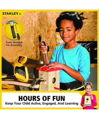 Stanley Jr DIY Bird House Kit for Kids and Adults - Easy Assembly Paint-A-Birdhouse Kit - Wooden Birdhouse Kit - Paint & Brus...