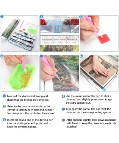 Diamond Painting Kits for Adults 5D DIY Full Drill by Number Round Crystal Rhinestone Embroidery Arts Craft for Home Wall Dec...