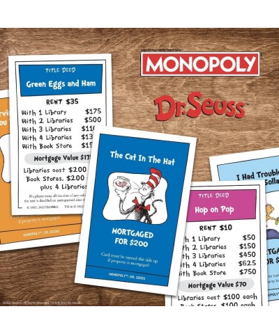 Monopoly: Dr. Seuss | Buy Sell Trade Dr. Seuss Books | Collectible Classic Monopoly Game Featuring Custom Game Board & Artwor...