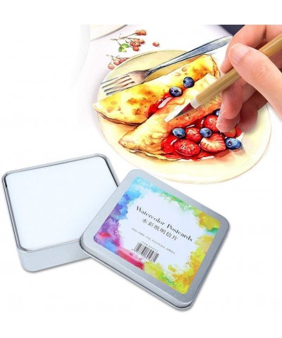 Watercolor Paper Art Paper Watercolor Paper Pad Watercolor Tool Paper Craft Supplies Cold(Square tin Box 24/Sheet) $22.09 Kid...