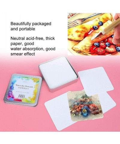 Watercolor Paper Art Paper Watercolor Paper Pad Watercolor Tool Paper Craft Supplies Cold(Square tin Box 24/Sheet) $22.09 Kid...