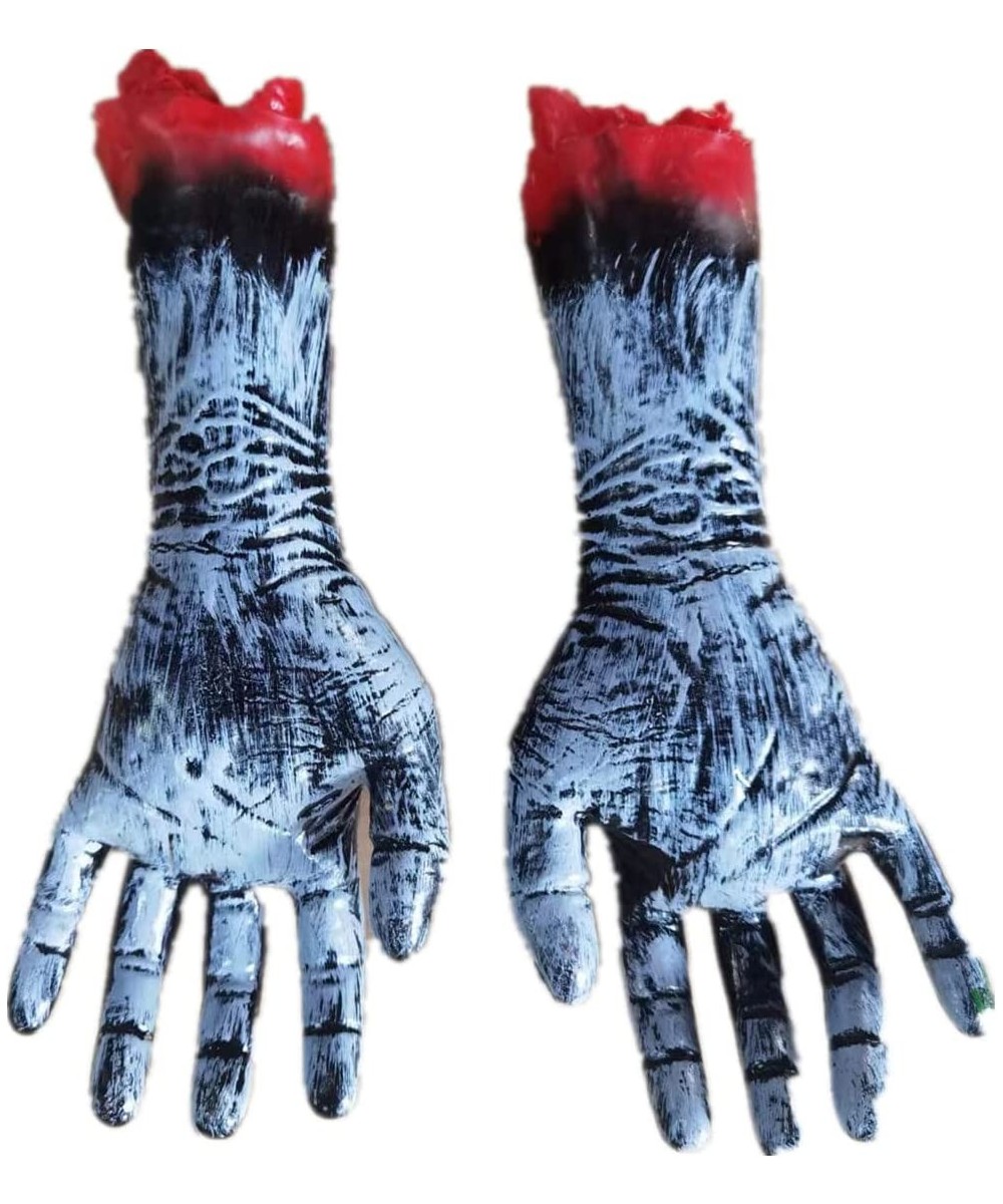 Fake Human Bloody Dead Body Parts Haunted House Halloween Decorations (L Hands Black) $15.75 Gags & Practical Joke Toys