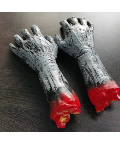 Fake Human Bloody Dead Body Parts Haunted House Halloween Decorations (L Hands Black) $15.75 Gags & Practical Joke Toys