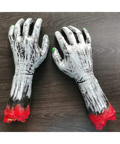 Fake Human Bloody Dead Body Parts Haunted House Halloween Decorations (L Hands Black) $15.75 Gags & Practical Joke Toys