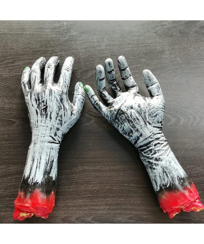 Fake Human Bloody Dead Body Parts Haunted House Halloween Decorations (L Hands Black) $15.75 Gags & Practical Joke Toys