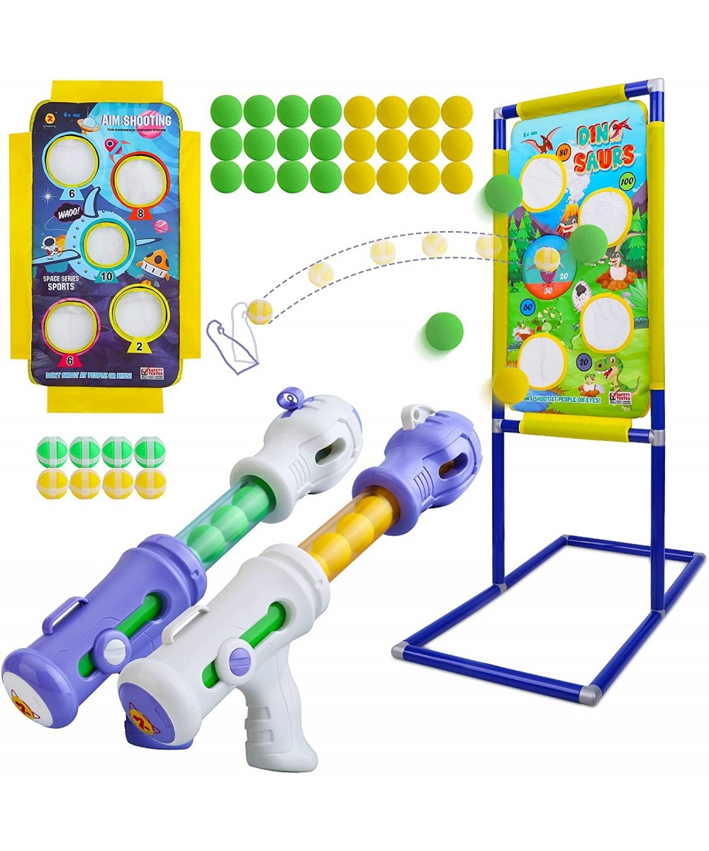 Shooting Game Toy for Kids - 2 in 1 Foam Ball Popper Toy Gun Boys - Shooting Target 24 Foam Ball & Sticky Balls - Birthday To...