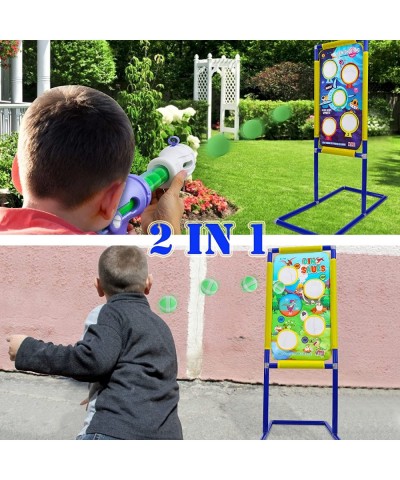 Shooting Game Toy for Kids - 2 in 1 Foam Ball Popper Toy Gun Boys - Shooting Target 24 Foam Ball & Sticky Balls - Birthday To...