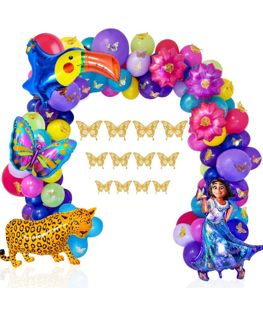 Encanto Birthday Party Supplies 142Pcs Balloons Arch Garland Kit Assorted Latex Balloons Mirabel Flower Foil Balloons and 3D ...