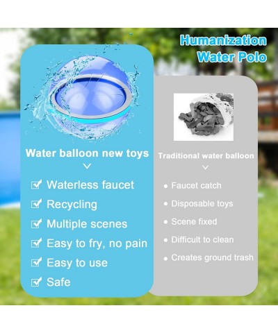 Reusable Water Balloons Self Sealing Quick Fill Water Balloon for Kids with Mesh Bag Refillable Water Balls Outdoor Water Toy...