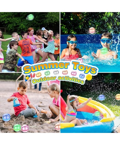 Reusable Water Balloons Self Sealing Quick Fill Water Balloon for Kids with Mesh Bag Refillable Water Balls Outdoor Water Toy...