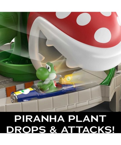 Mario Kart Piranha Plant Slide Track with Mario Kart 1:64 scale vehicles and nemesis from video game gift for kids 3 years an...