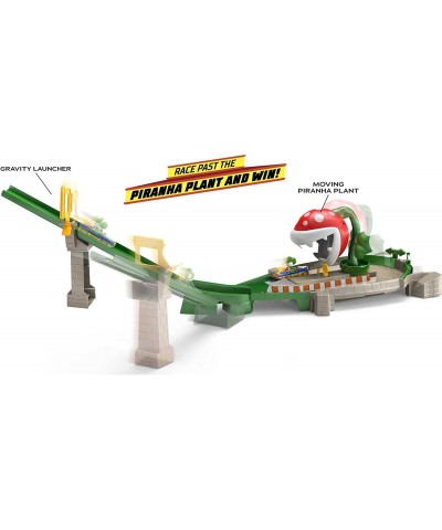 Mario Kart Piranha Plant Slide Track with Mario Kart 1:64 scale vehicles and nemesis from video game gift for kids 3 years an...