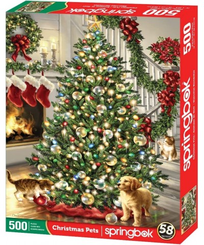 500 Piece Jigsaw Puzzle Christmas Pets - Made in USA $28.21 Jigsaw Puzzles