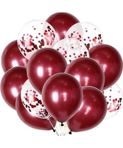 12 Inch Latex Burgundy Balloons Wine Balloons Confetti Balloons for Wedding Bridal Shower Birthday Party Anniversary Decorati...