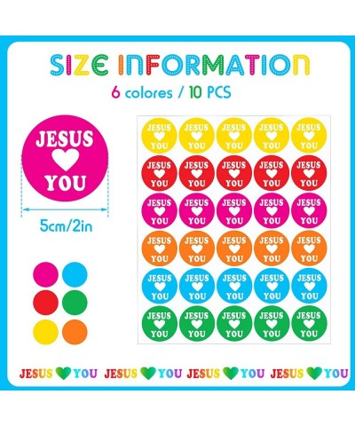 Jesus Loves You Decals Stickers Christian Religious Jesus Stickers for Kids 6 Colors (300 Pieces) $15.47 Kids' Stickers