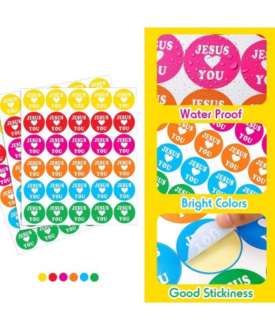 Jesus Loves You Decals Stickers Christian Religious Jesus Stickers for Kids 6 Colors (300 Pieces) $15.47 Kids' Stickers