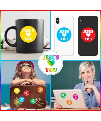 Jesus Loves You Decals Stickers Christian Religious Jesus Stickers for Kids 6 Colors (300 Pieces) $15.47 Kids' Stickers