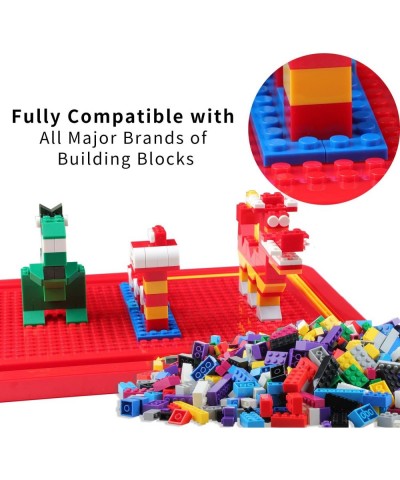 Building Bricks 1020 Pieces Set 1000 Basic Building Blocks in 17 Fun Shapes Includes Wheels Door Window Bulk Block with Stora...