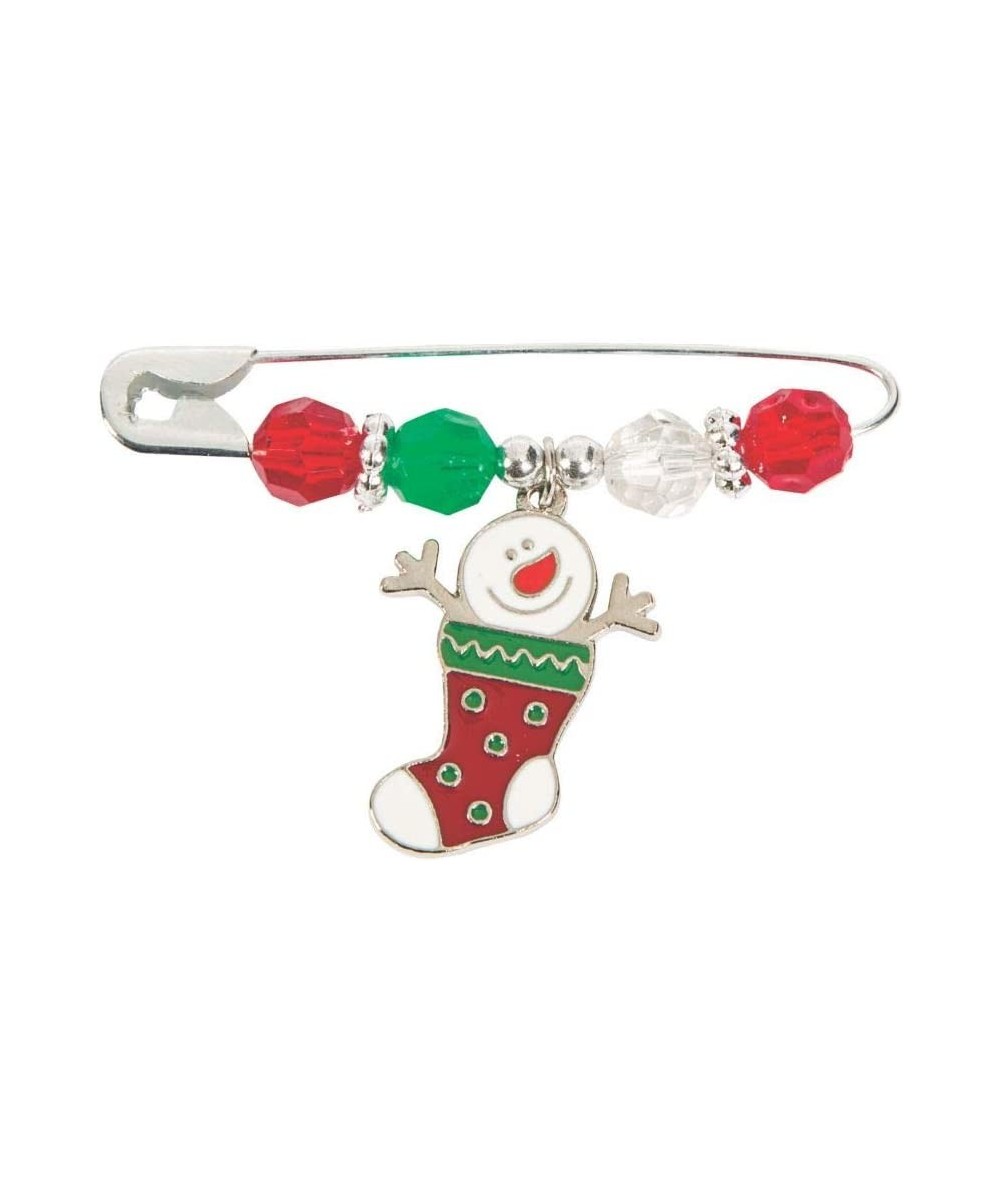 Snowman Stocking Beaded Charm Pin Craft Kit - Crafts for Kids and Fun Home Activities $31.37 Craft Kits