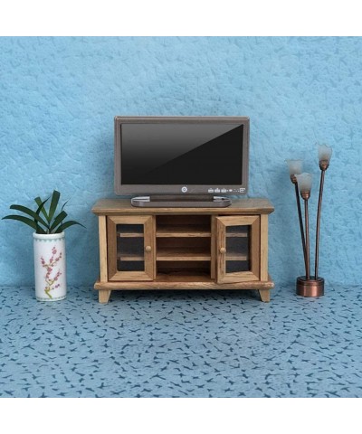 1:12 Dollhouse Miniature TV Mini Television with Remote Control Dollhouse Furniture Decoration Accessories for Kids Toy New Y...