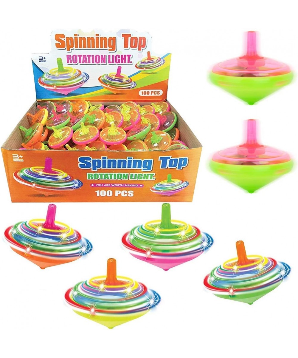 100 Pieces LED Light Up Flashing Mini Spinning Tops with Gyroscope - Kids Novelty Bulk Spin Toys Party Favors Bundle Pack $46...