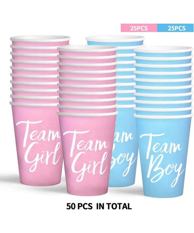 Gender Reveal Party Paper Cups 50Pack Team Boy Team Girl Gender Reveal Cups Gender Reveal Baby Shower Party Decorations Suppl...