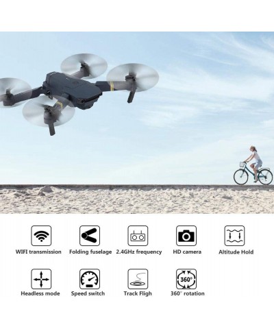 FPV Drone 2.4G 4CH Foldable Mini WiFi 2.0MP 720P Wide Angle HD Camera RC Quadcopter Altitude Hold Headless Helicopter Drone w...