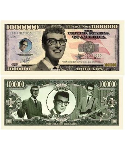 Buddy Holly Million Dollar Bill - Set of 10 - Best Collectible Gift for Buddy Holly Fans $18.63 Gags & Practical Joke Toys