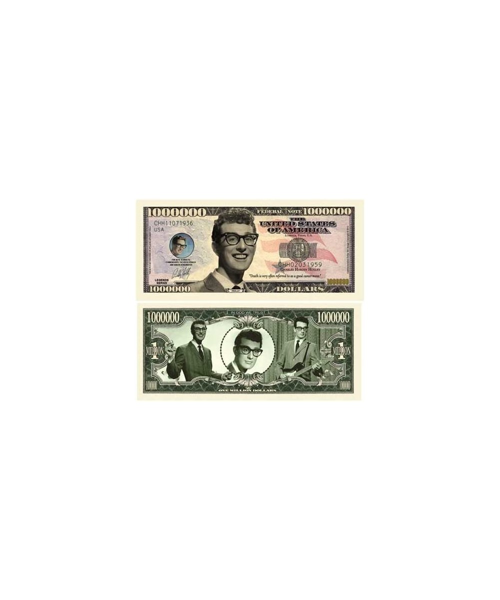 Buddy Holly Million Dollar Bill - Set of 10 - Best Collectible Gift for Buddy Holly Fans $18.63 Gags & Practical Joke Toys