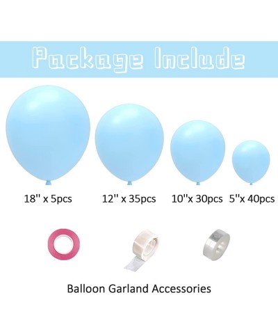 Blue Balloons 110 Pcs Pastel Balloon Garland Different Sizes 5 10 12 18 Inch Light Blue Balloons for Baby Shower Wedding Part...