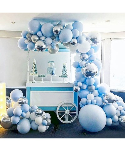 Blue Balloons 110 Pcs Pastel Balloon Garland Different Sizes 5 10 12 18 Inch Light Blue Balloons for Baby Shower Wedding Part...