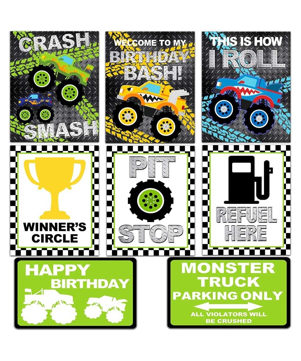 Monster Truck Party Signs Monster Truck Party Decorations Monster Truck Birthday Party Favors Monster Truck Party Supplies $1...