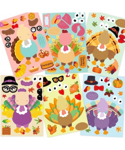 Thanksgiving Stickers for Kids 48PCS Make Your Own Turkey Sticker Sheets Make A Turkey Stickers Party Activities Art Craft Sc...