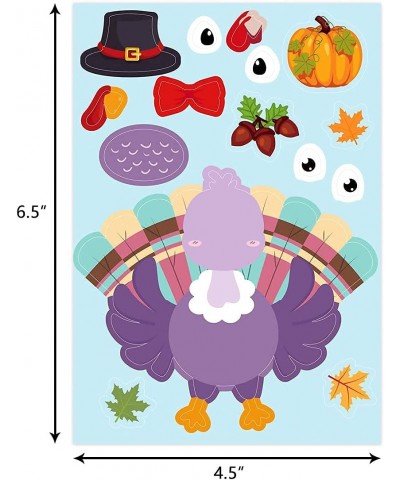 Thanksgiving Stickers for Kids 48PCS Make Your Own Turkey Sticker Sheets Make A Turkey Stickers Party Activities Art Craft Sc...