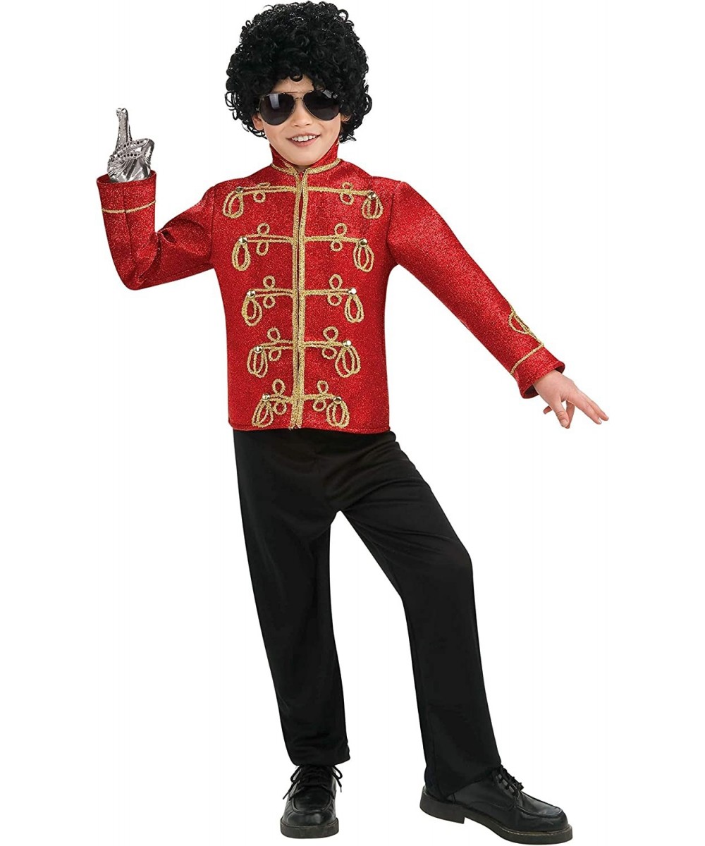 Michael Jackson Costume Child's Deluxe Military Jacket Red Costume $71.58 Kids' Costumes