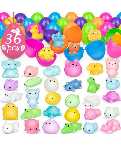 36 Pcs Easter Eggs Mochi Squishy Toys Pack Easter Basket Stuffers Party Favors for Kids Goodie Bag Pinata Fillers Kawaii Squi...