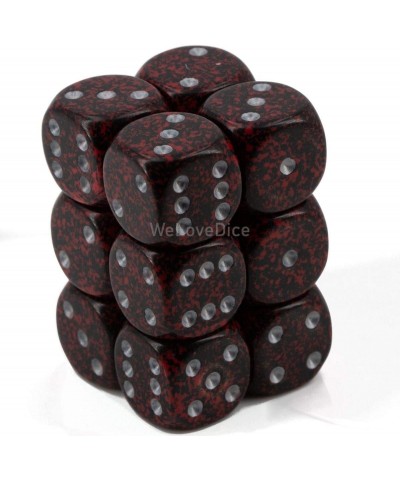 d6 16mm 12 Dice Set Speckled Silver Volcano CHX25744 $16.03 Game Accessories